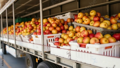 Freshly Harvested Apples in Crates Ready for Market