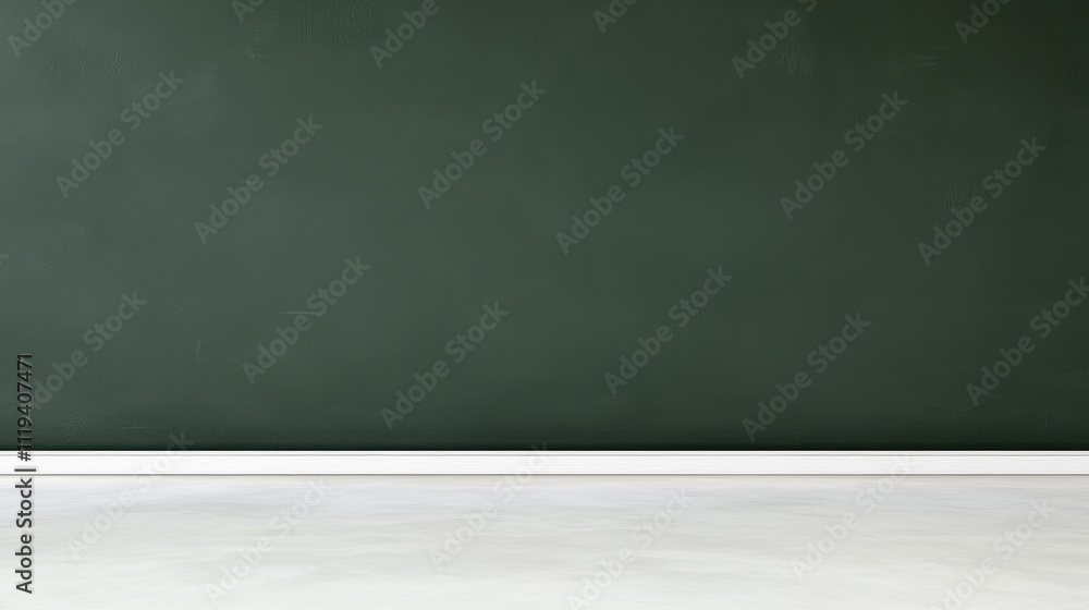A green wall with a chalkboard on it A green wall with a chalkboard on it
