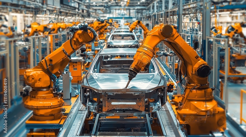 imagine prompt: A spacious minimalist factory assembly line emphasizing safety processes, featuring ergonomic ws worker comfort --chaos 10 --ar 16:9 -- imagine prompt: A spacious minimalist factory assembly line emphasizing safety processes, featuring ergonomic ws worker comfort --chaos 10 --ar 16:9 --