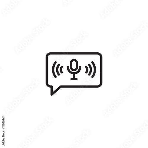 Voice chat on icon. AI technology, artificial intelligence. Part of a big icon set family. Editable icon.