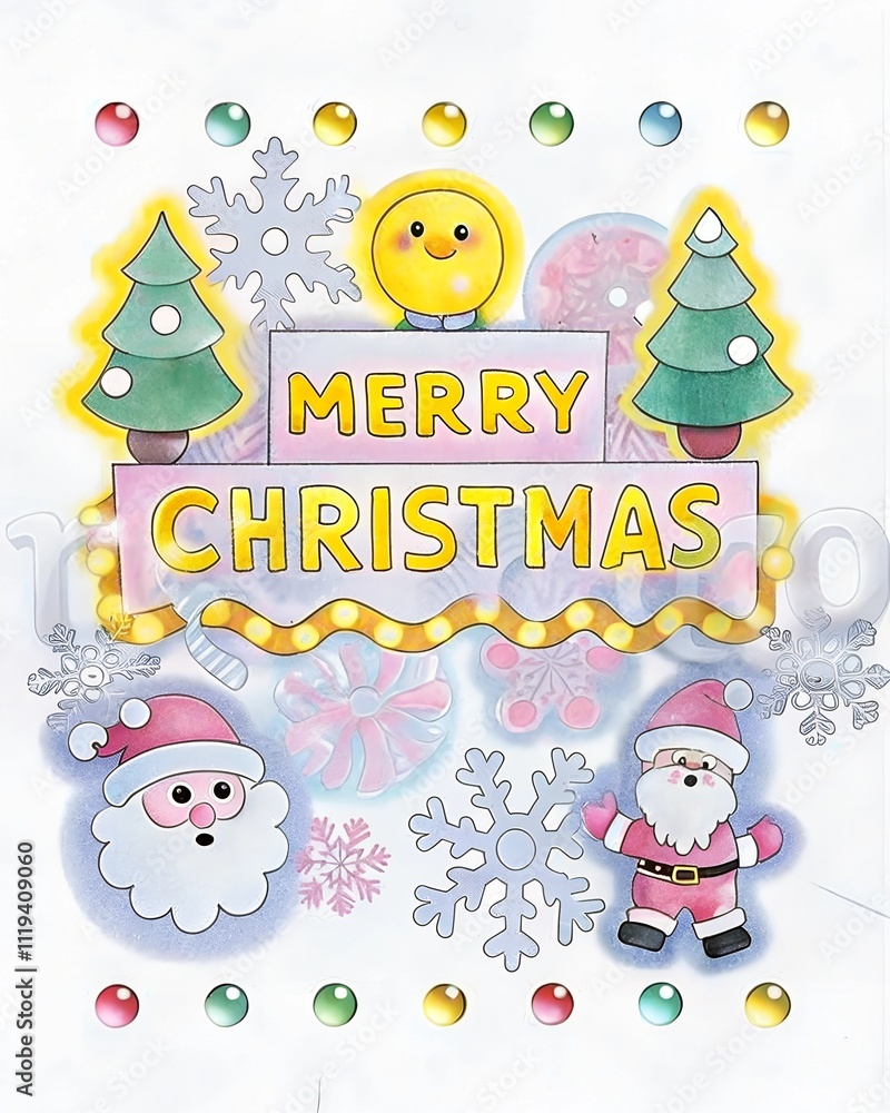 Fototapeta premium merry christmas sign