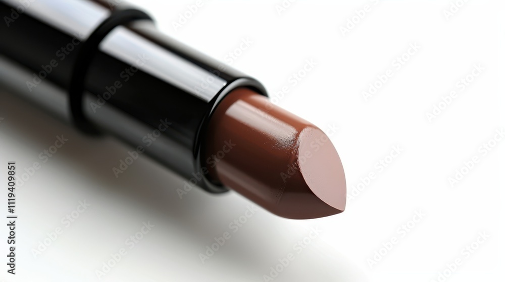 Close-up of a Luxurious Brown Lipstick. A captivating image showcasing the creamy texture and elegant design of this beauty product. Perfect for fashion, beauty, and cosmetic brands. Close-up of a Luxurious Brown Lipstick. A captivating image showcasing the creamy texture and elegant design of this beauty product. Perfect for fashion, beauty, and cosmetic brands.