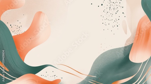 Abstract Art Minimalist Design: Fluid Shapes & Colors