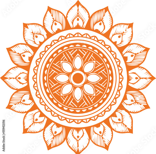 Beautiful flower art and mandala vector design