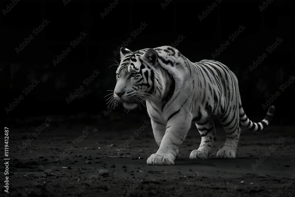 Fototapeta premium Tiger in the dry grass