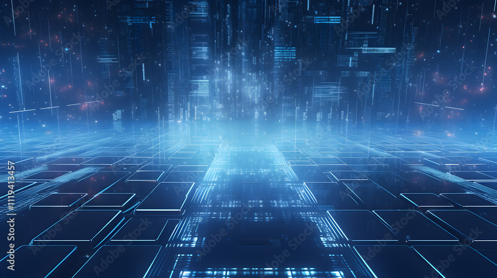 Cyber winter background, copy space for text Cyber winter background, copy space for text