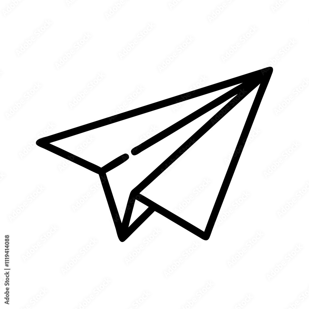 Paper Airplane Icon for Creativity, Flight, and Communication Paper Airplane Icon for Creativity, Flight, and Communication