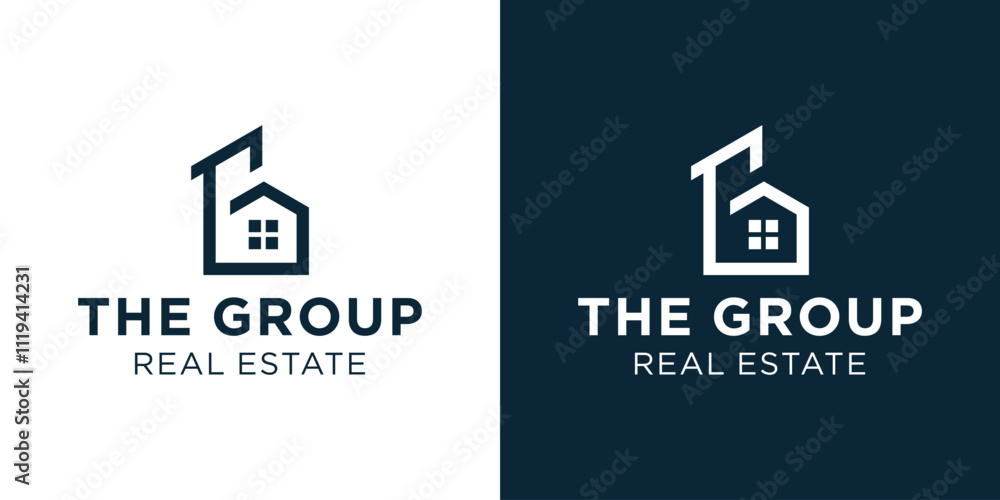 House logo and building background, real estate logo, business logo House logo and building background, real estate logo, business logo