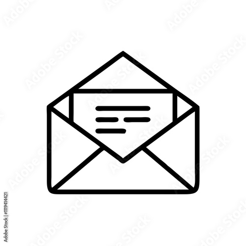 Email Envelope Icon for Communication, Messaging, and Digital Correspondence