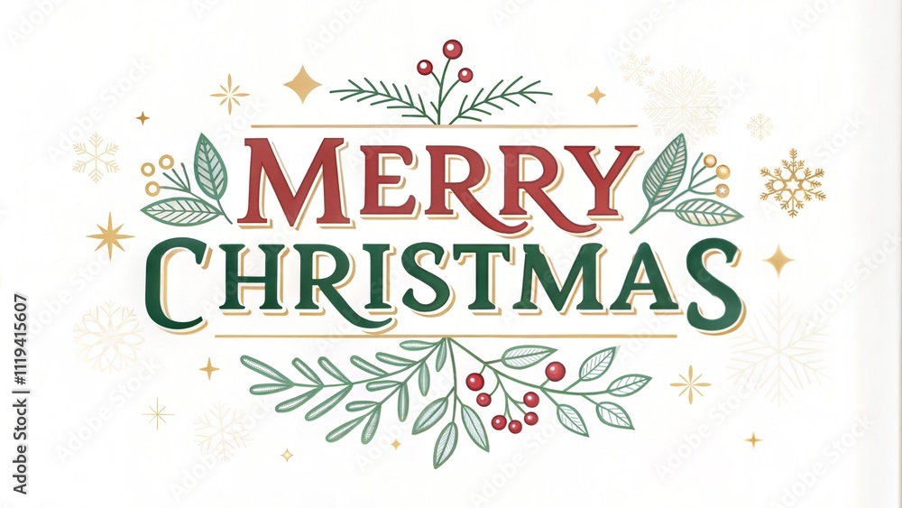 Fototapeta premium Merry Christmas sign