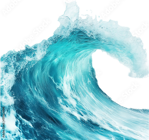 Powerful ocean wave in motion, dynamic sea energy concept