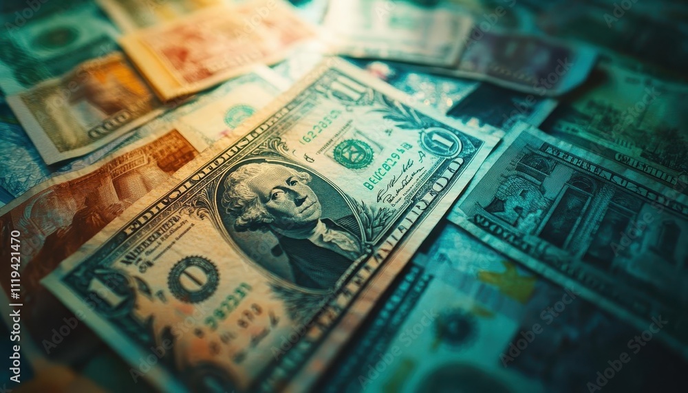 A symbolic image of new and old banknotes transitioning into one another, dramatic cinematic lighting A symbolic image of new and old banknotes transitioning into one another, dramatic cinematic lighting