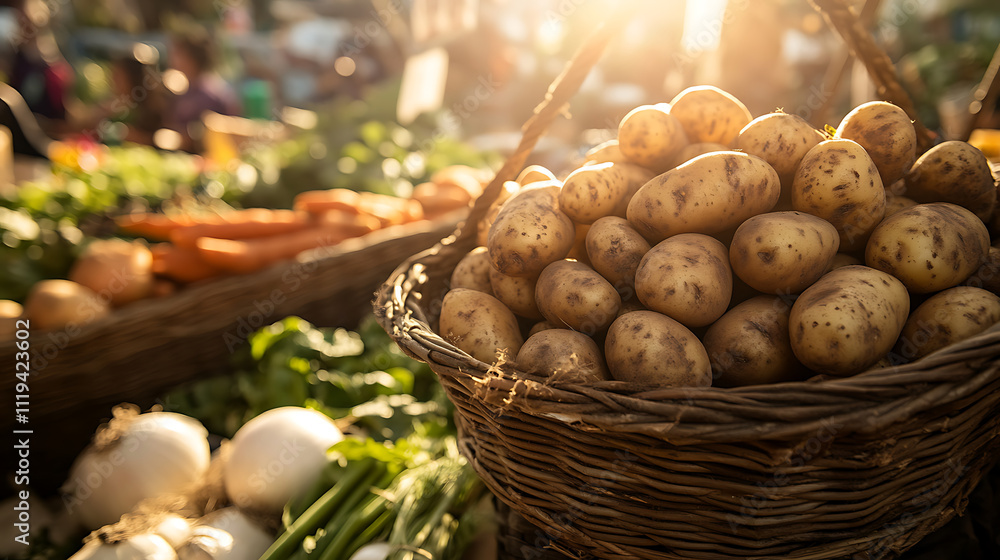 A collection of large potatoes on a kitchen countertop, showcasing their freshness and quality, ideal for creating hearty dishes that bring comfort and satisfaction to the table. A collection of large potatoes on a kitchen countertop, showcasing their freshness and quality, ideal for creating hearty dishes that bring comfort and satisfaction to the table.