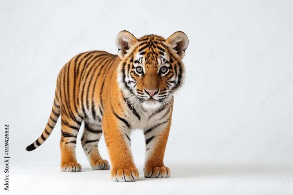 Obraz premium there is a tiger that is standing in the white room
