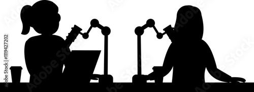Guest Podcast Broadcasting Silhouette