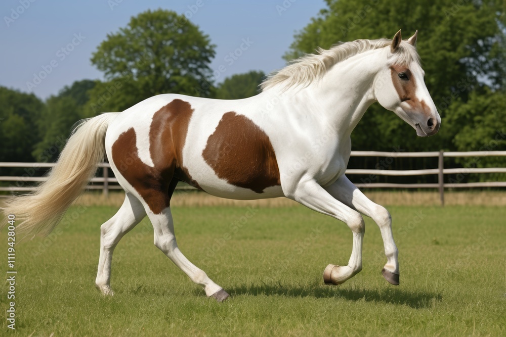 there is a horse that is running in the grass there is a horse that is running in the grass