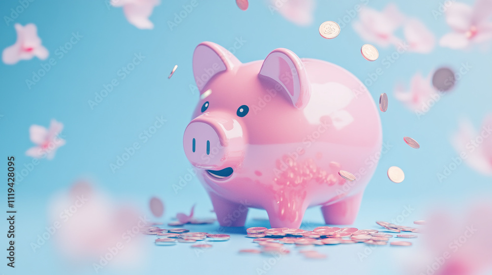 Broken piggy bank with coins scattered around, symbolizing financial struggle and the need for careful budgeting and saving. Broken piggy bank with coins scattered around, symbolizing financial struggle and the need for careful budgeting and saving.