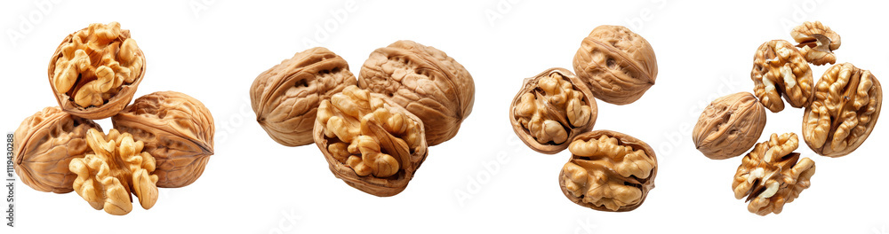 Walnuts in Shells Isolated Transparent Background PNG Image Walnuts in Shells Isolated Transparent Background PNG Image