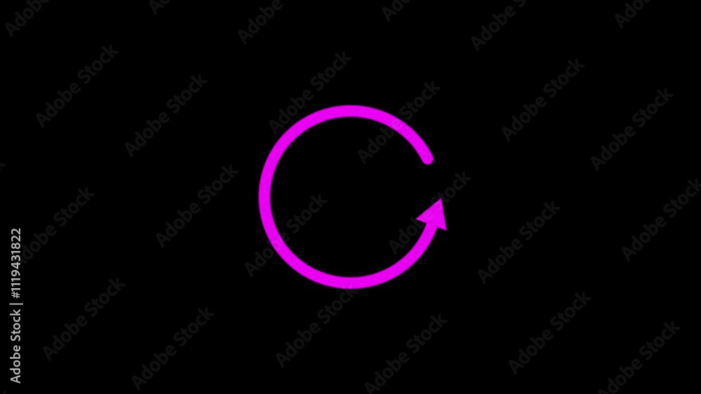 Circle arrow refresh icon rotation animation. Circle arrow refresh icon rotation animation.
