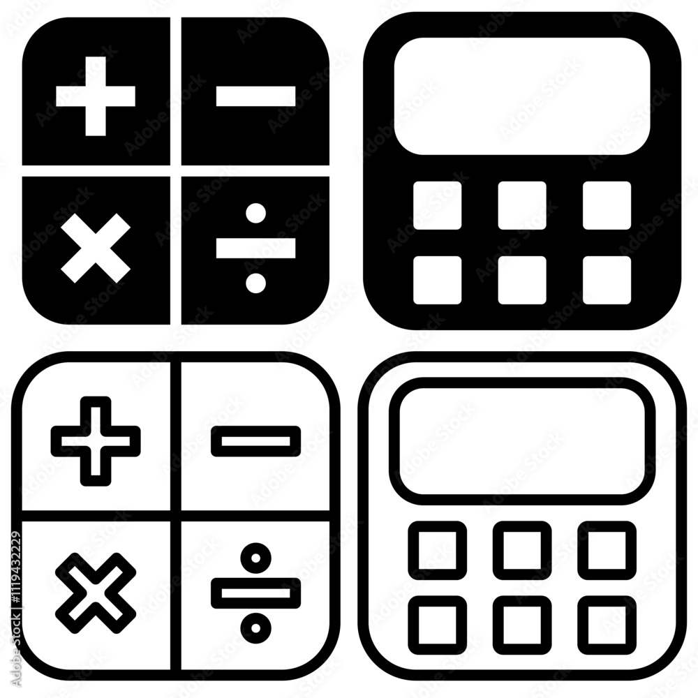 calculator icon, flat style pictogram icon for mobile app ui or ux, vector illustration symbol logo design sign, isolated on white calculator icon, flat style pictogram icon for mobile app ui or ux, vector illustration symbol logo design sign, isolated on white