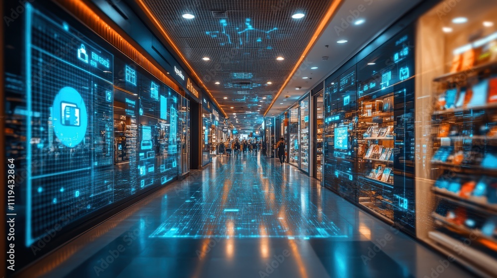Futuristic Retail Environment with AI Technology Futuristic Retail Environment with AI Technology