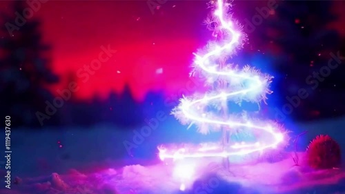 christmas tree with christmas lights