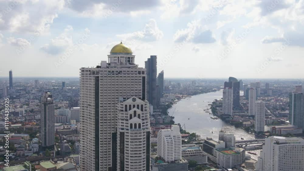 Aerial View of the Famous Hangover Bar at Lebua Hotel in Bangkok Aerial View of the Famous Hangover Bar at Lebua Hotel in Bangkok