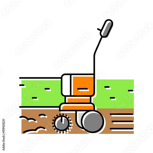 soil tilling garden maintenance color icon vector. soil tilling garden maintenance sign. isolated symbol illustration