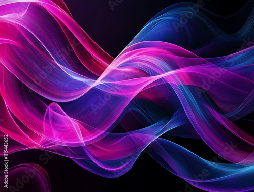 A fitting title for this image could be: Chromatic Twists: The Dance of Radiant Ribbons