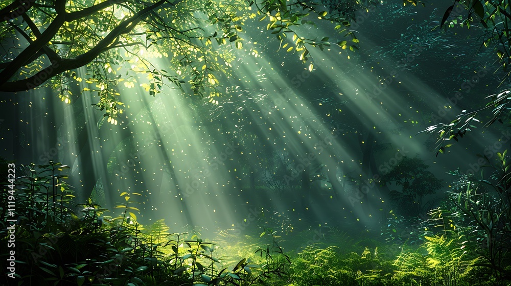 Fototapeta premium sunlight in the forest