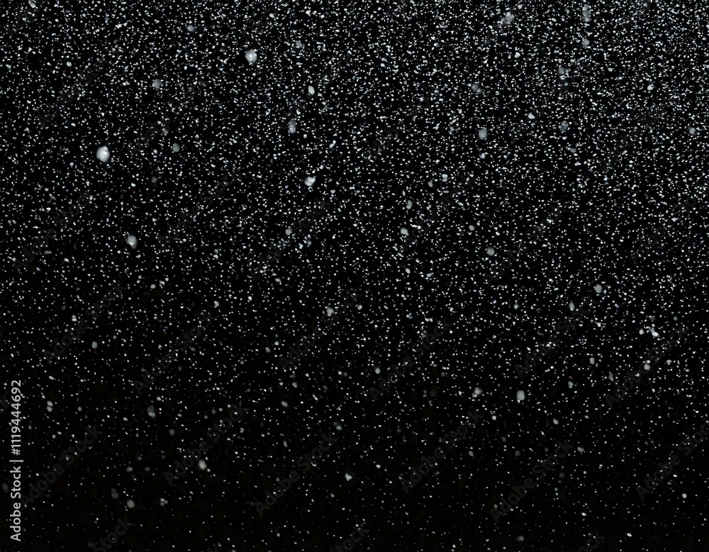 Falling snow descending gently downwards against the pure black background creates a serene winter texture. Snowflakes in motion, cold atmosphere, perfect for seasonal designs or frosty, snowy-themed Falling snow descending gently downwards against the pure black background creates a serene winter texture. Snowflakes in motion, cold atmosphere, perfect for seasonal designs or frosty, snowy-themed