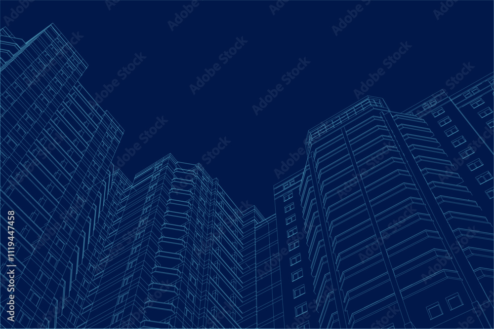 Naklejka premium Real estate background. Vector illustration