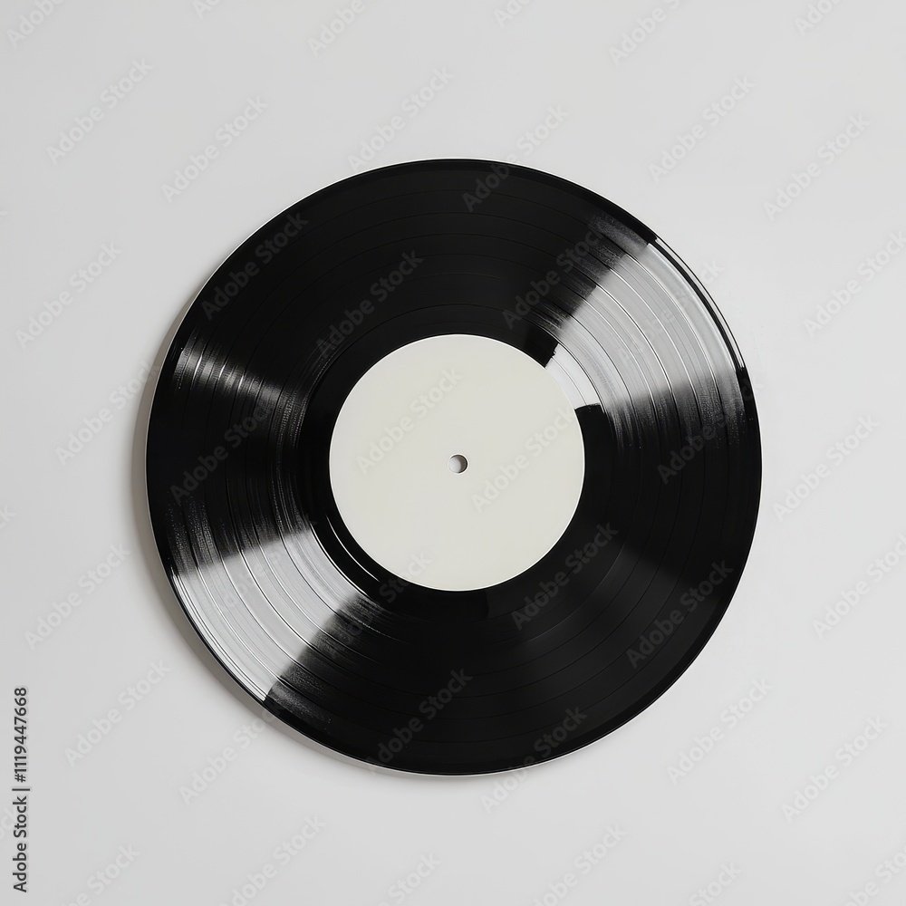 A 12-inch vinyl LP record, isolated against a white background. A 12-inch vinyl LP record, isolated against a white background.