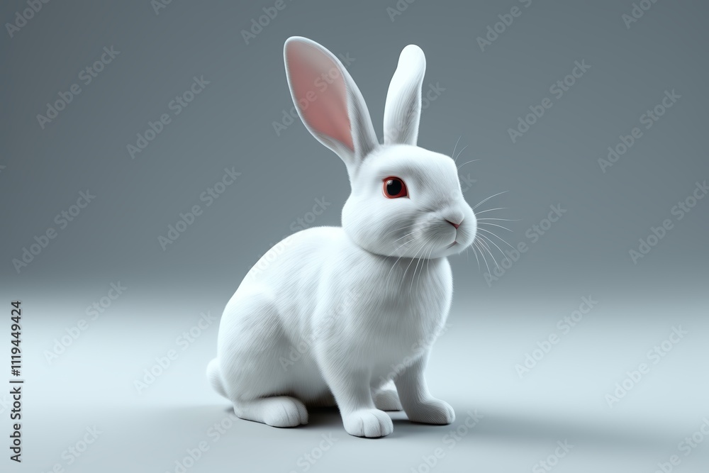 arafed rabbit with red eyes sitting on a gray surface arafed rabbit with red eyes sitting on a gray surface