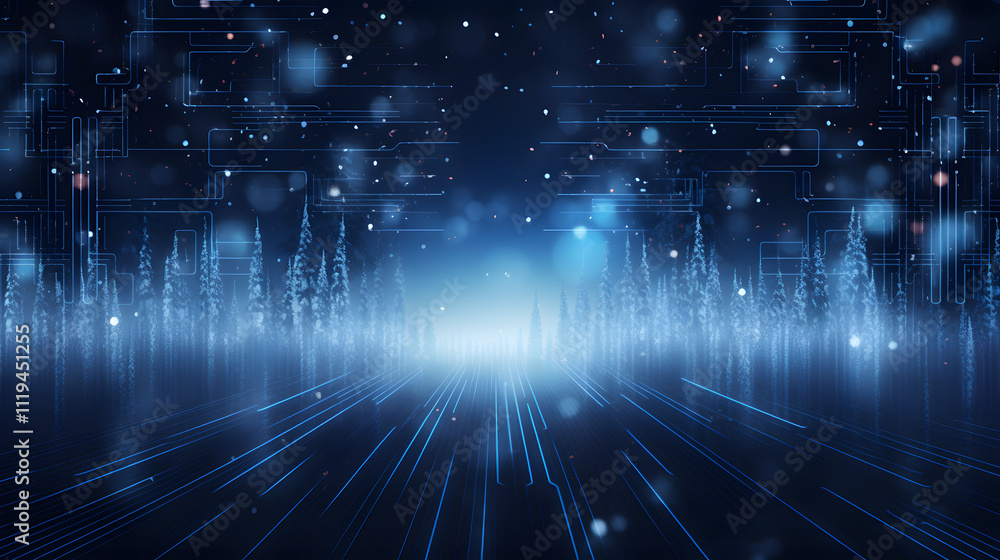 Cyber winter background, copy space for text Cyber winter background, copy space for text