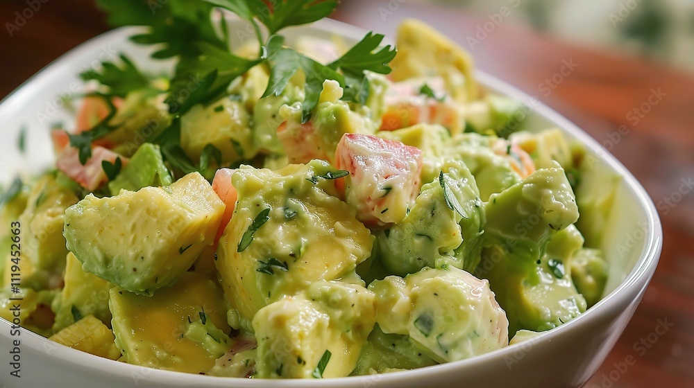 Avocado Salad, A Refreshing and Nutritious Dish with Creamy Avocado, Bursting with Freshness Avocado Salad, A Refreshing and Nutritious Dish with Creamy Avocado, Bursting with Freshness