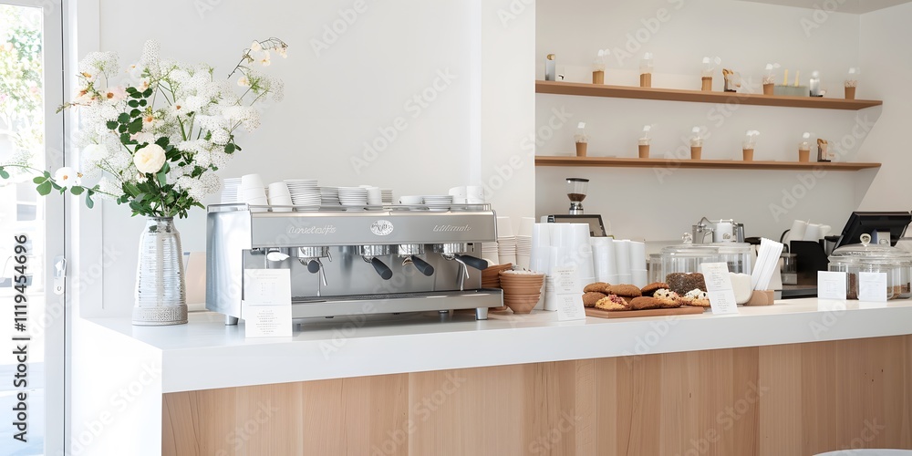 Vibrant urban coffee shop interiors for a lively atmosphere Vibrant urban coffee shop interiors for a lively atmosphere