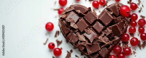 Broken Chocolate Heart with...
