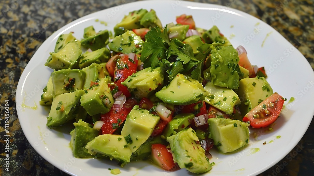 Avocado Salad, A Refreshing and Nutritious Dish with Creamy Avocado, Bursting with Freshness Avocado Salad, A Refreshing and Nutritious Dish with Creamy Avocado, Bursting with Freshness