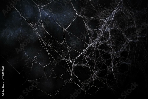 Intricate Spiderweb on Dark Background Texture photo