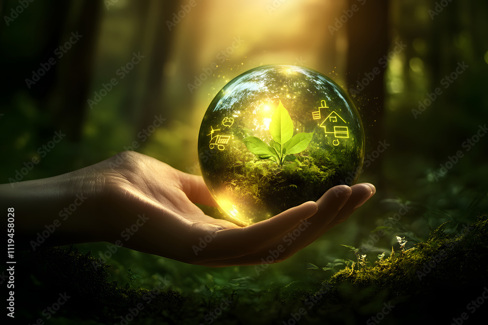 Symbol of ecology in harmony with nature Symbol of ecology in harmony with nature