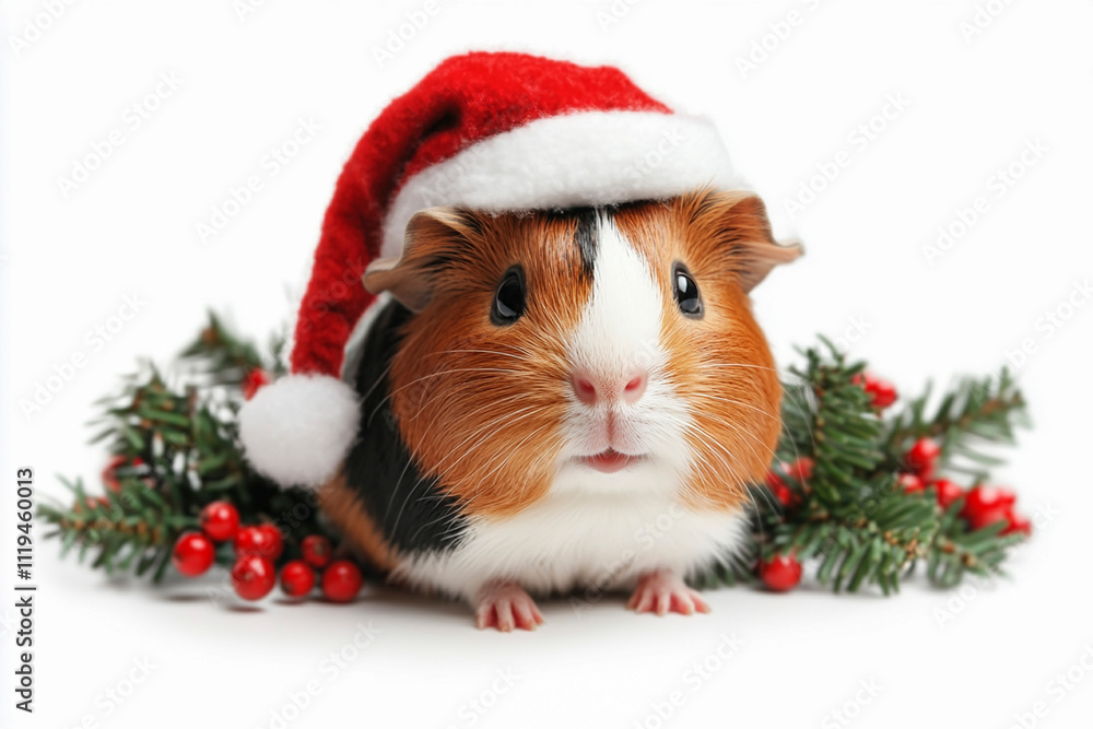 Christmas cavy, guinea pig, portrat Christmas cavy, guinea pig, portrat