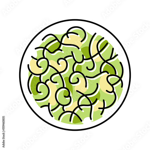 zucchini noodles raw foodist color icon vector. zucchini noodles raw foodist sign. isolated symbol illustration photo