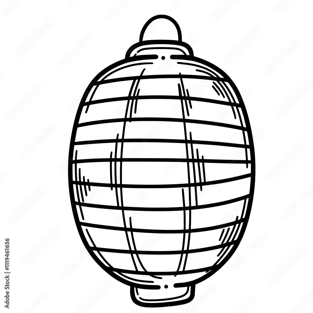 Chinese New Year Lanterns Doodle Outline Hand Drawing Chinese New Year Lanterns Doodle Outline Hand Drawing
