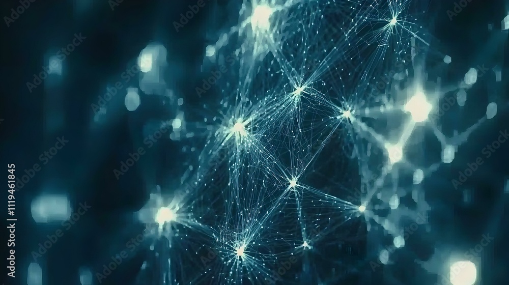 Abstract teal network; glowing nodes connected by thin lines. Perfect for tech, science, and connectivity themes. Abstract teal network; glowing nodes connected by thin lines. Perfect for tech, science, and connectivity themes.