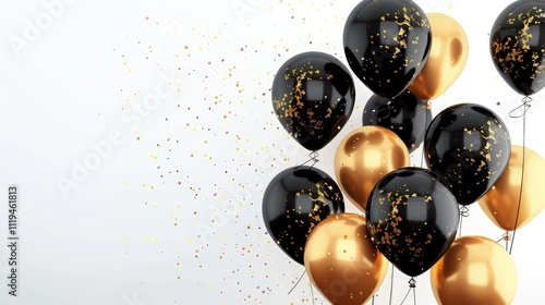 Their shimmering surfaces catch the light, adding a touch of sophistication and celebration to the scene.