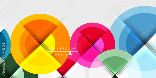 Target circle geometric abstract shapes. Vector Illustration For Wallpaper, Banner, Background, Card, Book Illustration, landing page