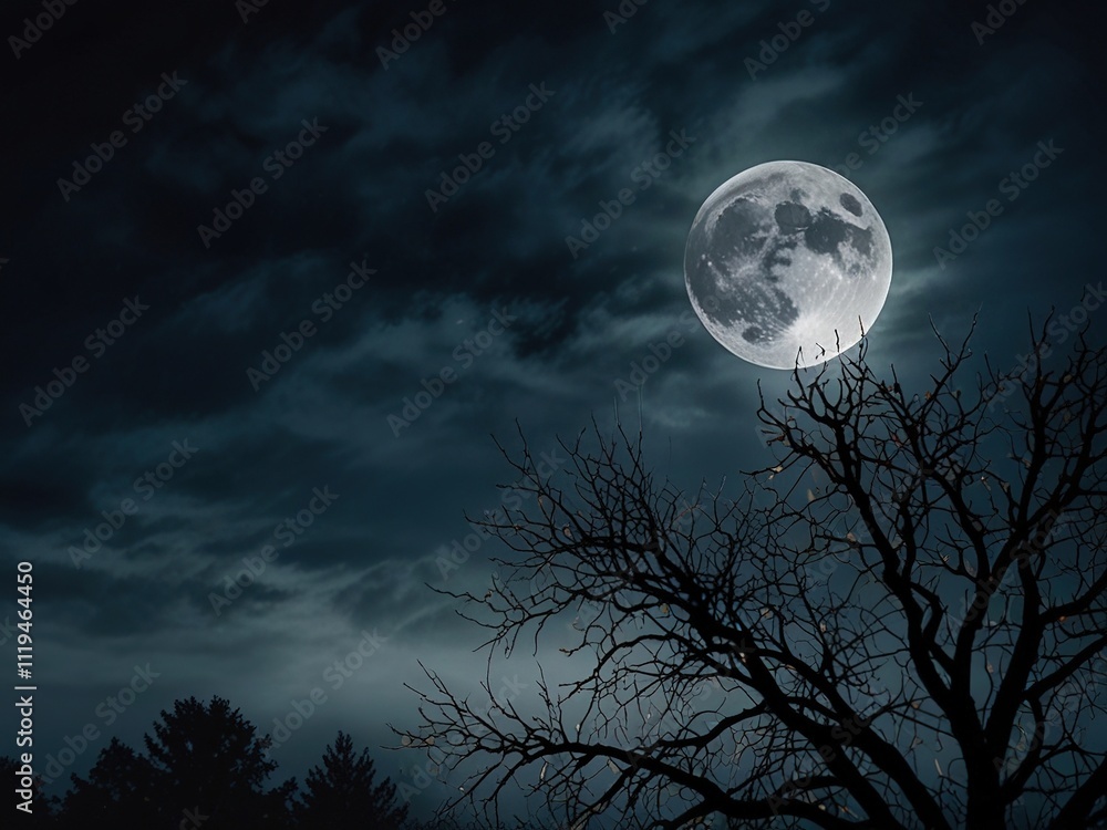 Fototapeta premium moon and clouds