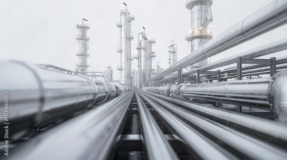 A vast gas or oil pipeline spans a remote area, showcasing the energy industry infrastructure and its role in global fuel supply. A vast gas or oil pipeline spans a remote area, showcasing the energy industry infrastructure and its role in global fuel supply.