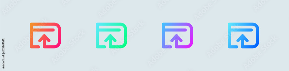 Deposit line icon in gradient colors. Payment signs vector illustration. Deposit line icon in gradient colors. Payment signs vector illustration.